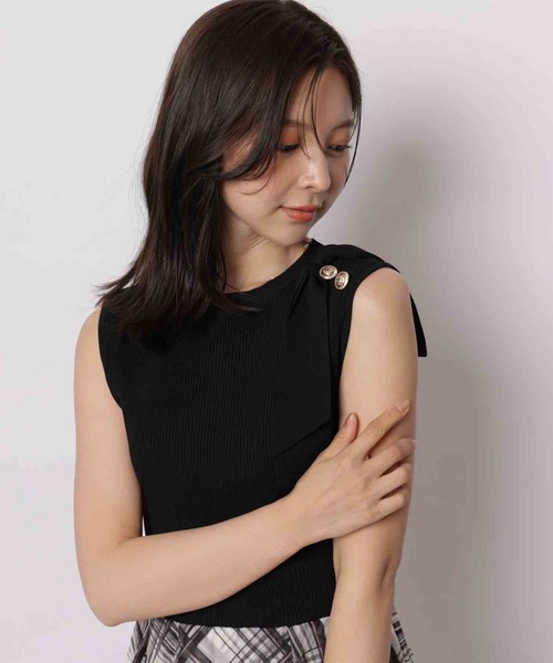 Apuweiser-riche(アプワイザーリッシェ)の「イレヘムチェックドッキングワンピース(ワンピース・レディース・ブラック/ピンクベージュ/ボルドー・2/1)」の9枚目の写真