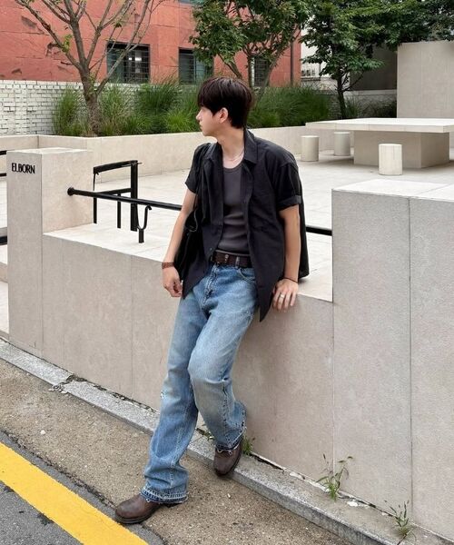 KANEITEI（カネイテイ）の「CHECK HALF SHIRT (NAVY)（シャツ/ブラウス・レディース・ネイビー・MEDIUM/LARGE/X-LARGE）」の8枚目の写真