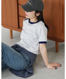 reca | パイルリンガーネックTシャツ(Tシャツ/カットソー)