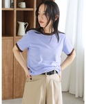 reca(レカ)のパイルリンガーネック配色Tシャツ