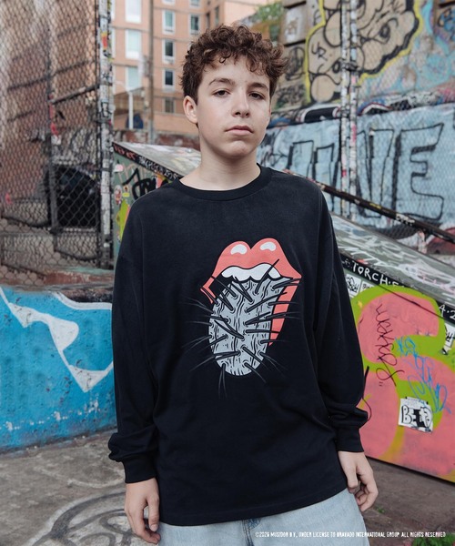 F-LAGSTUF-F(フラグスタフ)の「F-LAGSTUF-F CACTUS TONGUE L/S T-SHIRT(THE ROLLING STONES)(Tシャツ/カットソー・メンズ・ホワイト/ブラック・LARGE)」の5枚目の写真