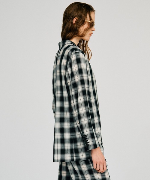 PRANK PROJECT(プランクプロジェクト)の「【2026Autumn Pre-Order】シルキーシングルシャツジャケット / Silky Single Shirt Jacket(テーラードジャケット・レディース・ピンク/マルチ/ブラック・FREE)」の15枚目の写真