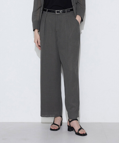 COMME CA(コムサ)の「〔 Sサイズ 〕 【セットアップ対応】シアーチェックタックパンツ(その他パンツ・レディース・グレー・5号)」の1枚目の写真