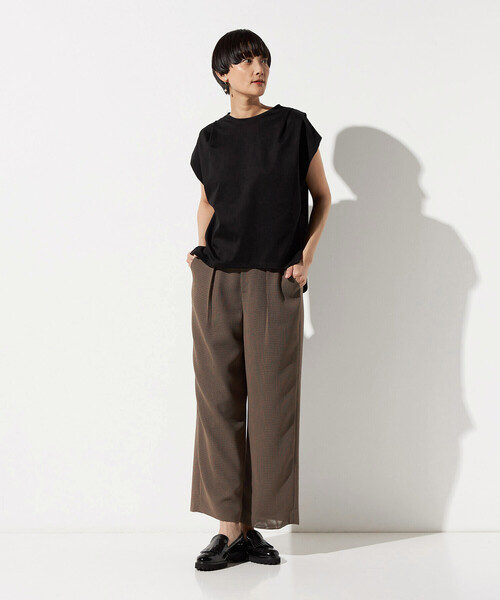 COMME CA(コムサ)の「〔 Sサイズ 〕 【セットアップ対応】シアーチェックタックパンツ(その他パンツ・レディース・グレー・5号)」の19枚目の写真