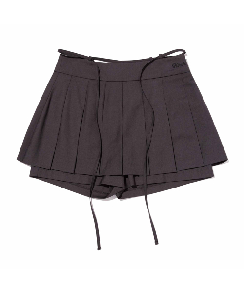 KIRSH（キルシー）の「イナーパンツディテールミニプリーツスカート[チャコール]（スカート・レディース・その他・SMALL/MEDIUM）」の2枚目の写真
