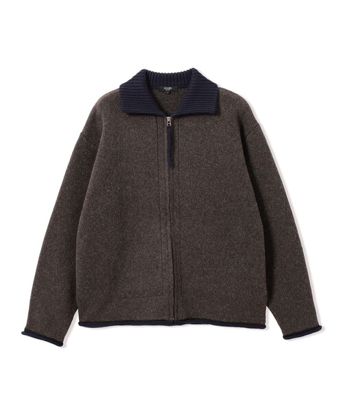 BEAMS HEART(ビームスハート)の「ジップアップ ニットブルゾン(ニット/セーター・メンズ・ブラウン/ブラック・LARGE/MEDIUM/SMALL)」の4枚目の写真