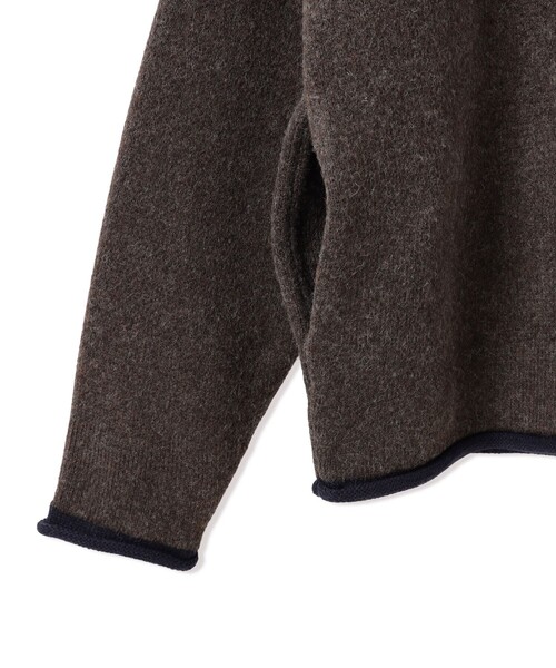 BEAMS HEART(ビームスハート)の「ジップアップ ニットブルゾン(ニット/セーター・メンズ・ブラウン/ブラック・LARGE/MEDIUM/SMALL)」の6枚目の写真