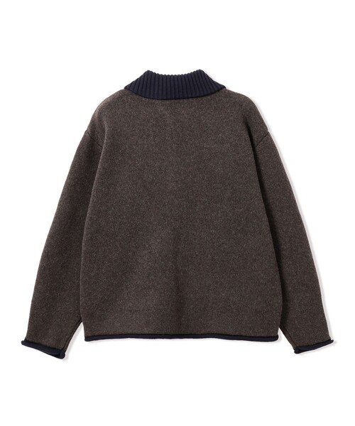 BEAMS HEART(ビームスハート)の「ジップアップ ニットブルゾン(ニット/セーター・メンズ・ブラウン/ブラック・LARGE/MEDIUM/SMALL)」の8枚目の写真