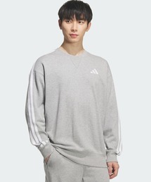 エッセンシャルズ プラス ルーズフィット スリーストライプス フレンチテリー スウェットシャツ / トレーナー / アディダス adidas
