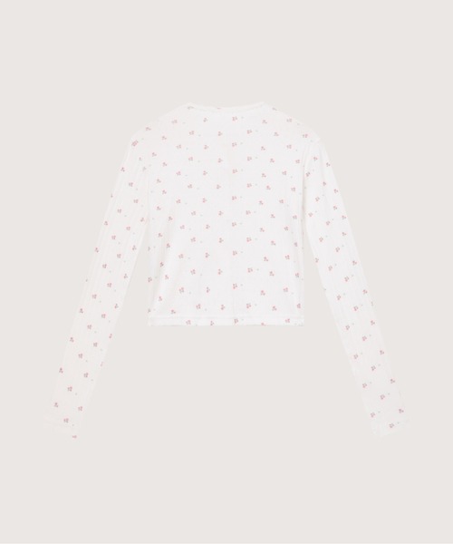 LA POMME petit（ラポミ・プチ）の「Soft Ditsy Floral 3 Items Set Up/ソフト小花柄3アイテムセットアップ（セットアップ・レディース・ホワイト・LARGE/MEDIUM/SMALL）」の4枚目の写真