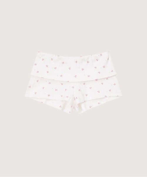 LA POMME petit（ラポミ・プチ）の「Soft Ditsy Floral 3 Items Set Up/ソフト小花柄3アイテムセットアップ（セットアップ・レディース・ホワイト・LARGE/MEDIUM/SMALL）」の7枚目の写真