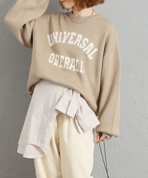 【WEB先行予約】[UNIVERSAL OVERALL/ユニバーサルオーバーオール] 別注 カレッジロゴ ニットセーター