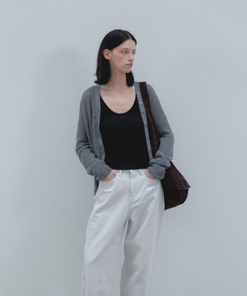 108POUND(108パウンド)の「Mellow Tie Cardigan_Melange gray(カーディガン/ボレロ・レディース・その他・FREE)」の2枚目の写真