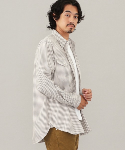 Lee(リー)の「Lee WORK SHIRTS L/S ミニチェック(シャツ/ブラウス・メンズ・ブラック/ベージュ・MEDIUM/X-LARGE/LARGE/SMALL)」の9枚目の写真