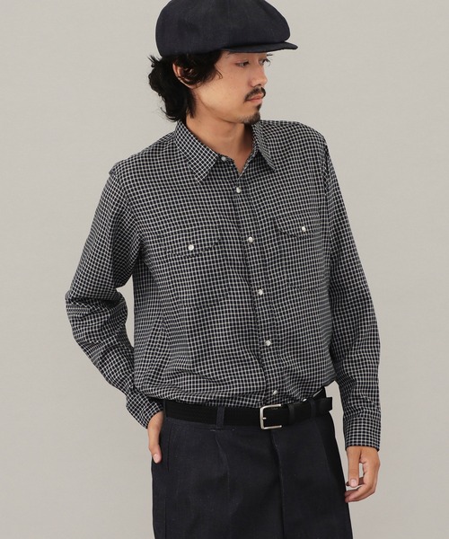 Lee(リー)の「Lee WORK SHIRTS L/S ミニチェック(シャツ/ブラウス・メンズ・ブラック/ベージュ・MEDIUM/X-LARGE/LARGE/SMALL)」の14枚目の写真