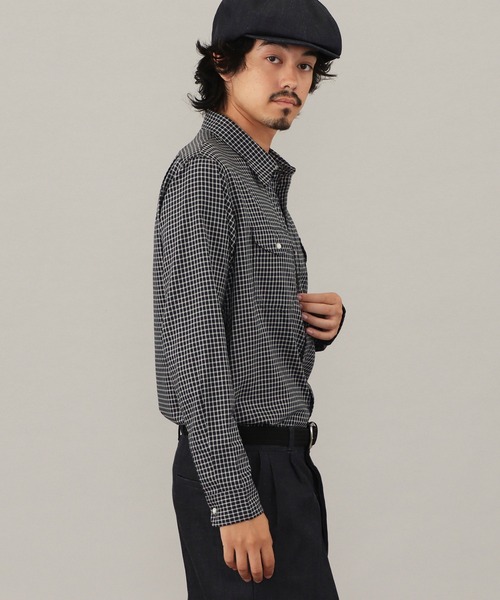 Lee(リー)の「Lee WORK SHIRTS L/S ミニチェック(シャツ/ブラウス・メンズ・ブラック/ベージュ・MEDIUM/X-LARGE/LARGE/SMALL)」の16枚目の写真
