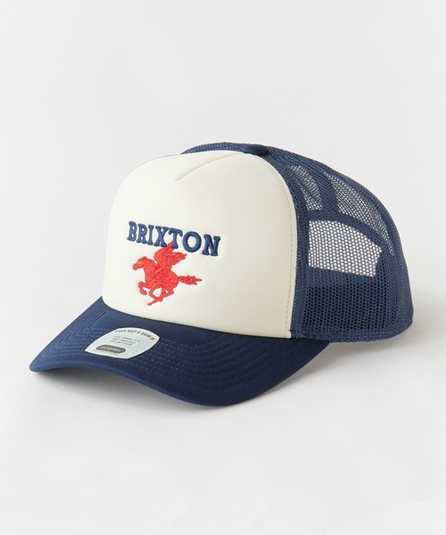 BRIXTON(ブリクストン)の「BRIXTON/ブリクストン LOST IN REALITY NP MP TRUCKER / PEGASUS C NP MP TRUCKER / TROPHY HORSE C NP MP SNPBK 帽子 キャップ フロント刺繍 配色 ツートン バイカラー カーブバイザー メンズ レディース 2026年 夏 夏服(キャップ・メンズ・ホワイト×レッド/ブラック×ホワイト/ホワイト×ネイビー・ONE SIZE)」の5枚目の写真
