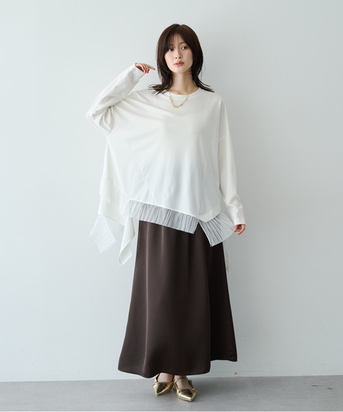 Editt by YECCA VECCA(エディットバイイェッカヴェッカ)の「裾アシメデザインプルオーバー(Tシャツ/カットソー・レディース・ブラック/その他6/アイボリー・FREE)」の8枚目の写真