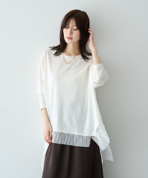 Editt by YECCA VECCA(エディットバイイェッカヴェッカ)の「裾アシメデザインプルオーバー(Tシャツ/カットソー・レディース・ブラック/その他6/アイボリー・FREE)」の5枚目の写真
