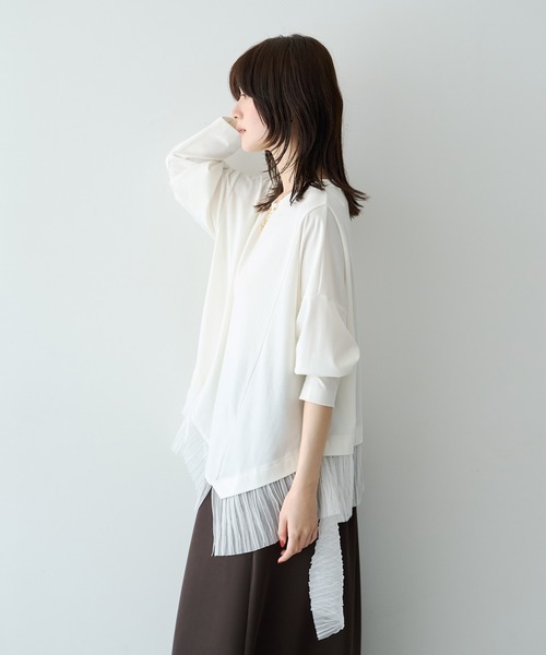 Editt by YECCA VECCA(エディットバイイェッカヴェッカ)の「裾アシメデザインプルオーバー(Tシャツ/カットソー・レディース・ブラック/その他6/アイボリー・FREE)」の6枚目の写真
