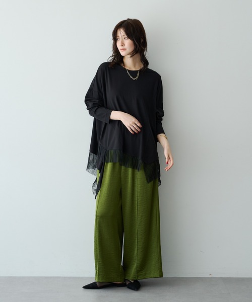 Editt by YECCA VECCA(エディットバイイェッカヴェッカ)の「裾アシメデザインプルオーバー(Tシャツ/カットソー・レディース・ブラック/その他6/アイボリー・FREE)」の17枚目の写真