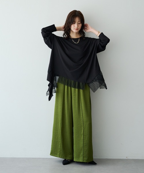 Editt by YECCA VECCA(エディットバイイェッカヴェッカ)の「裾アシメデザインプルオーバー(Tシャツ/カットソー・レディース・ブラック/その他6/アイボリー・FREE)」の18枚目の写真