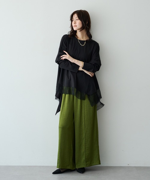 Editt by YECCA VECCA(エディットバイイェッカヴェッカ)の「裾アシメデザインプルオーバー(Tシャツ/カットソー・レディース・ブラック/その他6/アイボリー・FREE)」の19枚目の写真