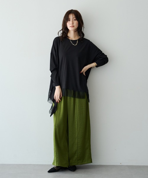 Editt by YECCA VECCA(エディットバイイェッカヴェッカ)の「裾アシメデザインプルオーバー(Tシャツ/カットソー・レディース・ブラック/その他6/アイボリー・FREE)」の20枚目の写真