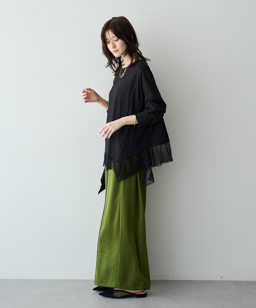 Editt by YECCA VECCA(エディットバイイェッカヴェッカ)の「裾アシメデザインプルオーバー(Tシャツ/カットソー・レディース・ブラック/その他6/アイボリー・FREE)」の21枚目の写真