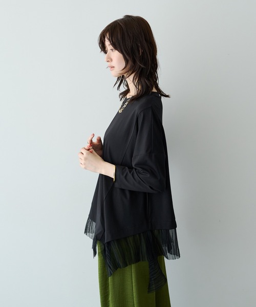 Editt by YECCA VECCA(エディットバイイェッカヴェッカ)の「裾アシメデザインプルオーバー(Tシャツ/カットソー・レディース・ブラック/その他6/アイボリー・FREE)」の15枚目の写真