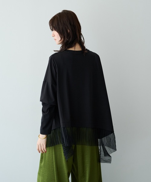 Editt by YECCA VECCA(エディットバイイェッカヴェッカ)の「裾アシメデザインプルオーバー(Tシャツ/カットソー・レディース・ブラック/その他6/アイボリー・FREE)」の16枚目の写真