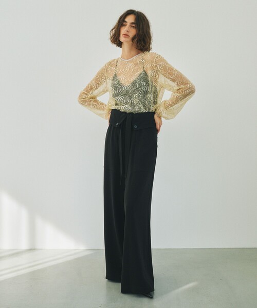 ROPE'(ロペ)の「【一部店舗限定】【REALM(レルム)】BAKER PANTS|ワイドパンツ(その他パンツ・レディース・ブラウン系その他3/ベージュ・38/36)」の13枚目の写真