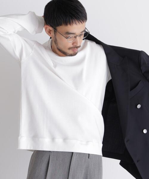 NANO universe(ナノユニバース)の「「FORMAL JERSEY」クルーネックカットソー長袖(Tシャツ/カットソー・メンズ・ブラウン/ブラック/ホワイト・L/S/M)」の1枚目の写真