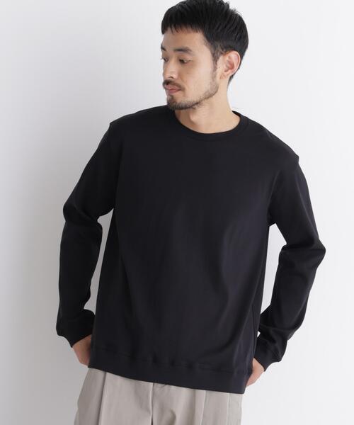 NANO universe(ナノユニバース)の「「FORMAL JERSEY」クルーネックカットソー長袖(Tシャツ/カットソー・メンズ・ブラウン/ブラック/ホワイト・L/S/M)」の2枚目の写真