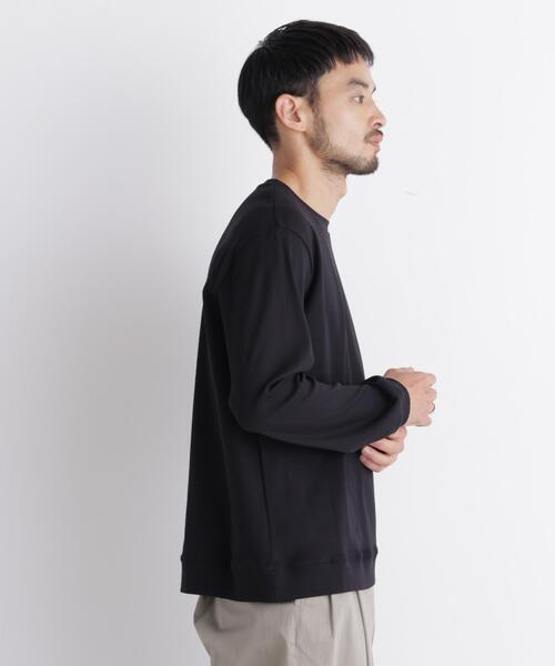 NANO universe(ナノユニバース)の「「FORMAL JERSEY」クルーネックカットソー長袖(Tシャツ/カットソー・メンズ・ブラウン/ブラック/ホワイト・L/S/M)」の5枚目の写真