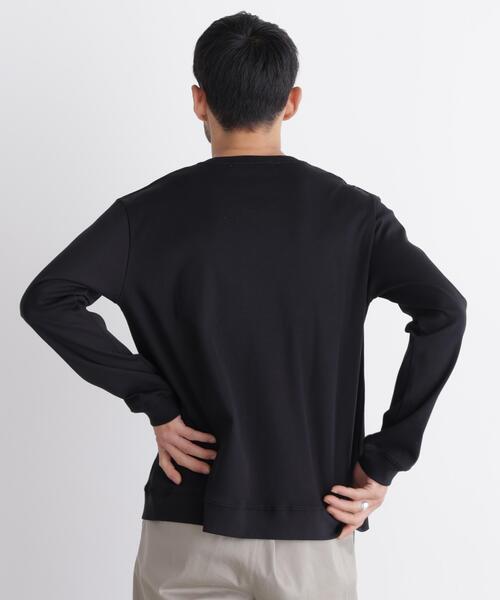 NANO universe(ナノユニバース)の「「FORMAL JERSEY」クルーネックカットソー長袖(Tシャツ/カットソー・メンズ・ブラウン/ブラック/ホワイト・L/S/M)」の6枚目の写真