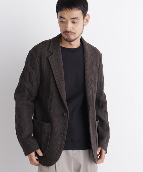 NANO universe(ナノユニバース)の「「FORMAL JERSEY」クルーネックカットソー長袖(Tシャツ/カットソー・メンズ・ブラウン/ブラック/ホワイト・L/S/M)」の7枚目の写真
