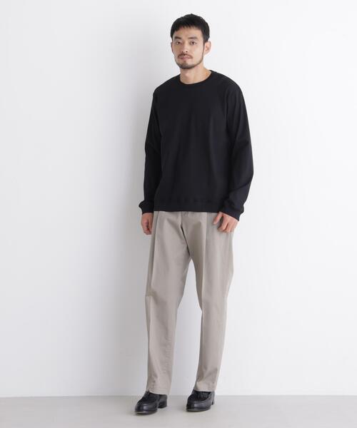 NANO universe(ナノユニバース)の「「FORMAL JERSEY」クルーネックカットソー長袖(Tシャツ/カットソー・メンズ・ブラウン/ブラック/ホワイト・L/S/M)」の8枚目の写真
