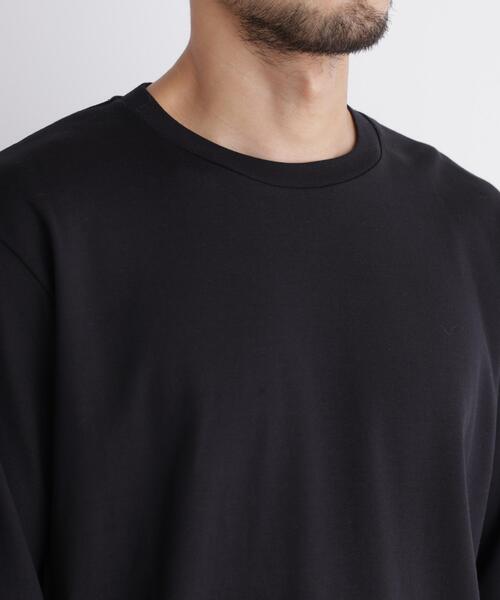 NANO universe(ナノユニバース)の「「FORMAL JERSEY」クルーネックカットソー長袖(Tシャツ/カットソー・メンズ・ブラウン/ブラック/ホワイト・L/S/M)」の14枚目の写真