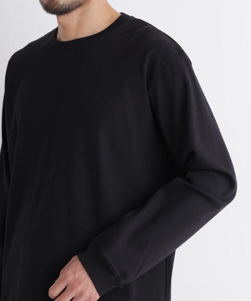 NANO universe(ナノユニバース)の「「FORMAL JERSEY」クルーネックカットソー長袖(Tシャツ/カットソー・メンズ・ブラウン/ブラック/ホワイト・L/S/M)」の15枚目の写真