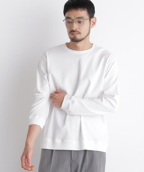 NANO universe(ナノユニバース)の「「FORMAL JERSEY」クルーネックカットソー長袖(Tシャツ/カットソー・メンズ・ブラウン/ブラック/ホワイト・L/S/M)」の18枚目の写真