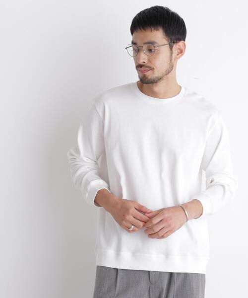 NANO universe(ナノユニバース)の「「FORMAL JERSEY」クルーネックカットソー長袖(Tシャツ/カットソー・メンズ・ブラウン/ブラック/ホワイト・L/S/M)」の19枚目の写真
