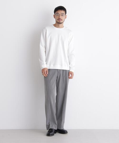 NANO universe(ナノユニバース)の「「FORMAL JERSEY」クルーネックカットソー長袖(Tシャツ/カットソー・メンズ・ブラウン/ブラック/ホワイト・L/S/M)」の22枚目の写真