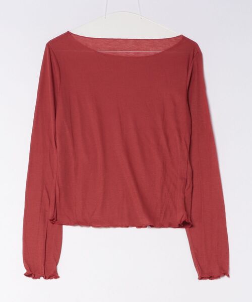 IMARI(イマリ)の「【 IMARI / イマリ 】 ボートネック カットソー(Tシャツ/カットソー・レディース・ブルー/グレー/レッド/ブラック/ホワイト・FREE)」の10枚目の写真