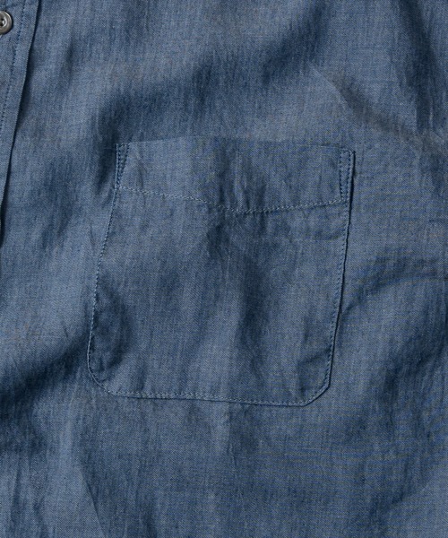 GLOVE HOUSE(グローブハウス)の「【a】made in JAPAN 2.25oz エアライトデニム デニムシャツ 軽量/速乾/通気性(シャツ/ブラウス・メンズ・ブラック/ブルー・MEDIUM/LARGE)」の4枚目の写真