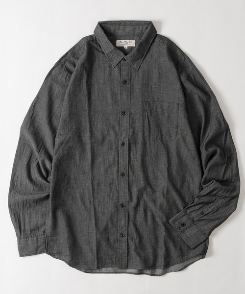 GLOVE HOUSE(グローブハウス)の「【a】made in JAPAN 2.25oz エアライトデニム デニムシャツ 軽量/速乾/通気性(シャツ/ブラウス・メンズ・ブラック/ブルー・MEDIUM/LARGE)」の8枚目の写真