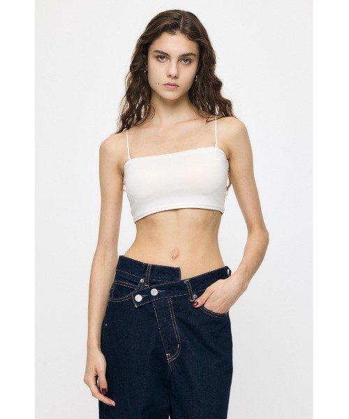 MOUSSY（マウジー）の「ES CUP IN キャミソール（キャミソール・レディース・ホワイト/ブラック/ブラウン・2/1/0）」の2枚目の写真