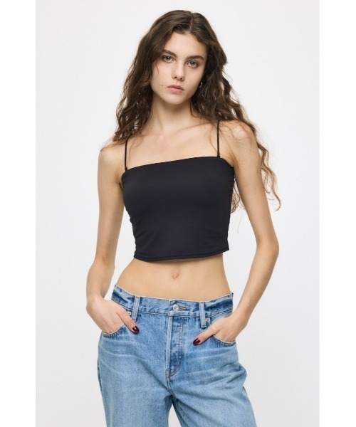 MOUSSY（マウジー）の「ES CUP IN キャミソール（キャミソール・レディース・ホワイト/ブラック/ブラウン・2/1/0）」の4枚目の写真