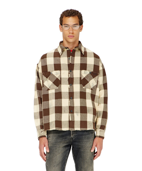 DIESEL（ディーゼル）の「メンズ シャツ S-DRUM（シャツ/ブラウス・メンズ・グリーン/アイボリー・46/54/52/48/44/50）」の2枚目の写真