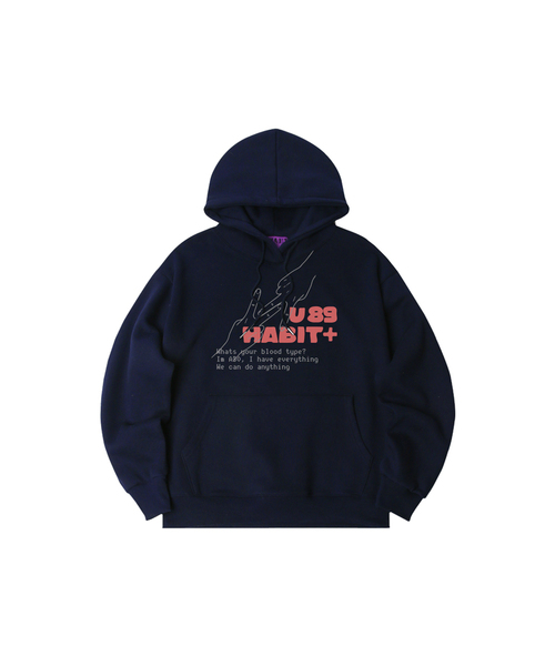 NUHABIT（ニューハビット）の「N/H TYPE89 オーバーサイズ 裏起毛 フードパーカー (GOH4-6NH1376)（パーカー・メンズ・ブラック/ホワイト/ネイビー/ライトグレー/チャコールグレー/アイボリー・MEDIUM/LARGE/X-LARGE）」の6枚目の写真